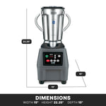 Waring CB15T Commercial Food Blender with Timer – 1 Gallon Stainless Steel, Heavy-Duty