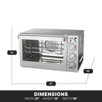 Waring WCO250X Convection Oven – Quarter Size, 150°F–500°F, Stainless Steel