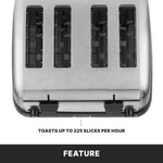 Waring WCT708 Toaster – 4 Slot, 1800W Medium-Duty Commercial Toaster