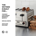 Waring WCT800 Toaster – 4 Slot, 2200W Heavy-Duty Commercial Toaster