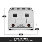 Waring WCT800 Toaster – 4 Slot, 2200W Heavy-Duty Commercial Toaster