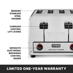Waring WCT800 Toaster – 4 Slot, 2200W Heavy-Duty Commercial Toaster