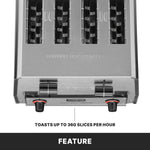 Waring WCT855 Toaster – 4 Slot, 240V Heavy-Duty Bread & Bagel Toaster