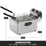 Waring WDF75RC Deep Fryer – 8.5 lb. Capacity Commercial Countertop Fryer
