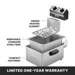 Waring WDF75RC Deep Fryer – 8.5 lb. Capacity Commercial Countertop Fryer