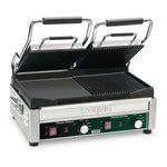 Waring WDG300 Grill – Ribbed & Flat Plates, 17" x 9.5", 240V Commercial Grill