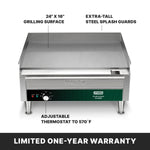 Waring WGR240X Griddle – 24" Electric Countertop Commercial Griddle