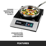 Waring WIH200 Induction Range – Single Burner Commercial Induction Cooktop