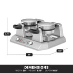 Waring WW250X2 Waffle Maker – Side-by-Side Belgian Commercial Waffle Maker