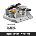 Waring WW250X2 Waffle Maker – Side-by-Side Belgian Commercial Waffle Maker