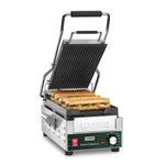 Waring WPG200 Panini Grill – Ribbed Plates, 7.75" x 12.5" Commercial Grill