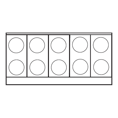 Imperial IHPA-10-60-E Hotplate, electric, countertop, 60", (10) round plate elements, solid top, CE