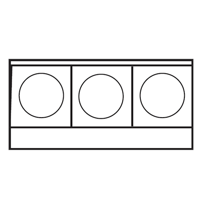 Imperial IHPA-3-36-E Hotplate, electric, countertop, 36", (3) round plate elements, solid top, CE