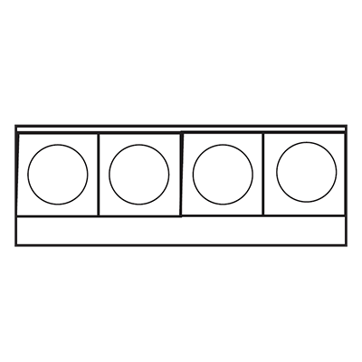 Imperial IHPA-4-48-E Hotplate, electric, countertop, 48", (4) round plate elements, solid top, CE