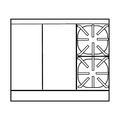 Imperial IHR-2HT-2-C Diamond Series Heavy Duty Range, gas, 36", (2) open burners, (2) 12" hot tops, cast iron grates, convection oven, 1/4 HP, 165,000 BTU, NSF