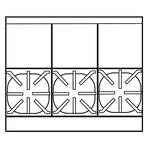 Imperial IHR-3HT-3 Diamond Series Heavy Duty Range, gas, 36", (3) open burners, (3) 12" hot tops, standard oven, 250,000 BTU, NSF