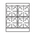 Imperial IHR-4-24-XB Diamond Series Heavy Duty Range, gas, 24", Add-A-Unit, (4) open burners, open cabinet base, 140,000 BTU, NSF