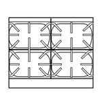 Imperial IHR-4-C Diamond Series Heavy Duty Range, gas, 36", (4) open burners, cast iron grates, convection oven, 1/4 HP, 175,000 BTU, NSF