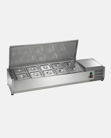 Restaurant Equipment &gt; Restaurant Refrigeration Equipment for Commercial Kitchens &gt; Commercial Storage &amp; Ice Cream Freezers &gt; Refrigerated Ice Cream Toppings Rail