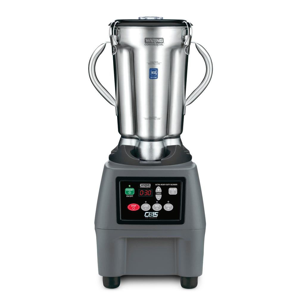 Waring CB15T Commercial Food Blender with Timer – 1 Gallon Stainless Steel, Heavy-Duty