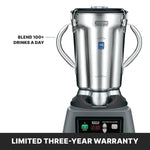 Waring CB15T Commercial Food Blender with Timer – 1 Gallon Stainless Steel, Heavy-Duty