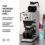 Waring WCM50P Café Deco Automatic Coffee Brewer – 3.9 Gallons/Hour