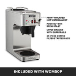 Waring WCM50P Café Deco Automatic Coffee Brewer – 3.9 Gallons/Hour