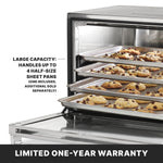 Waring WCO500X Convection Oven – Half Size, 150°F–500°F, Stainless Steel