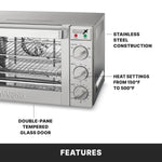 Waring WCO500X Convection Oven – Half Size, 150°F–500°F, Stainless Steel