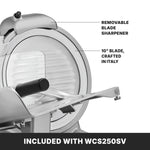 Waring WCS250SV Food Slicer – 10" Blade, Commercial Electric Slicer