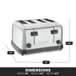 Waring WCT708 Toaster – 4 Slot, 1800W Medium-Duty Commercial Toaster