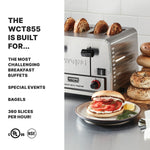 Waring WCT855 Toaster – 4 Slot, 240V Heavy-Duty Bread & Bagel Toaster
