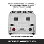 Waring WCT855 Toaster – 4 Slot, 240V Heavy-Duty Bread & Bagel Toaster
