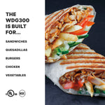 Waring WDG300 Grill – Ribbed & Flat Plates, 17" x 9.5", 240V Commercial Grill