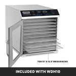 Waring WDH10 Dehydrator – 10 Tray Commercial Food Dehydrator