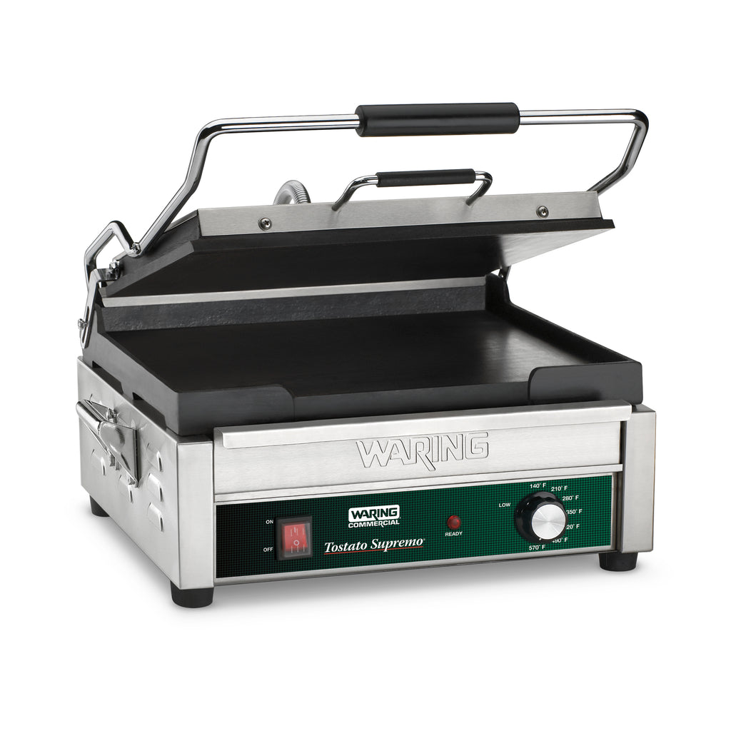Waring WFG250 Panini Grill – Flat Plates, 14.5" x 11" Commercial Grill
