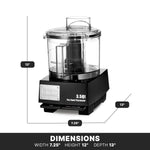 Waring WFP14SW Food Processor – 3.5 Qt Commercial Processor with Flat Lid
