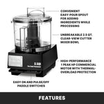 Waring WFP14SW Food Processor – 3.5 Qt Commercial Processor with Flat Lid