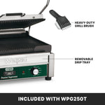 Waring WPG250T Panini Grill – Ribbed Plates, 14.5" x 11" with Timer Commercial Grill