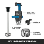 Waring WSB600X Immersion Blender – 16" Heavy-Duty Big Stik® EvolutionX