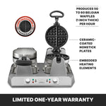 Waring WW250X2 Waffle Maker – Side-by-Side Belgian Commercial Waffle Maker