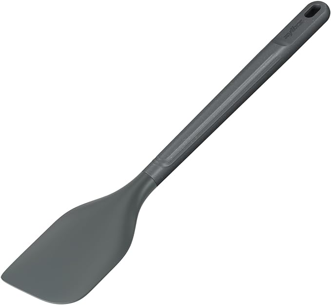 Zyliss E980223 Spatula Medium 11" x 1.8", Sustainable Wheatstraw/Silicone, Spatula for Cooking and Mixing with Heat Resistant Silicone Head, Beluga Grey