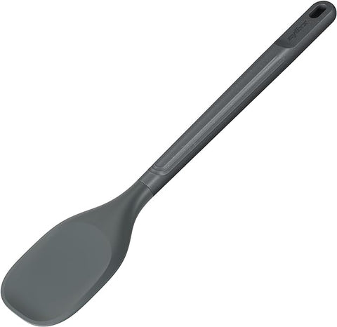 Zyliss E980220 Spoontula Large 12.2" X 2.4", Sustainable Wheatstraw/Silicone, Cooking Spoon/Spatula, Heat Resistant Silicone Head, Beluga Grey