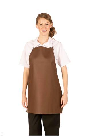 HI-LITE 855ABR Heavy Duty Vinyl Bib Apron, 26W X 28L, Brown