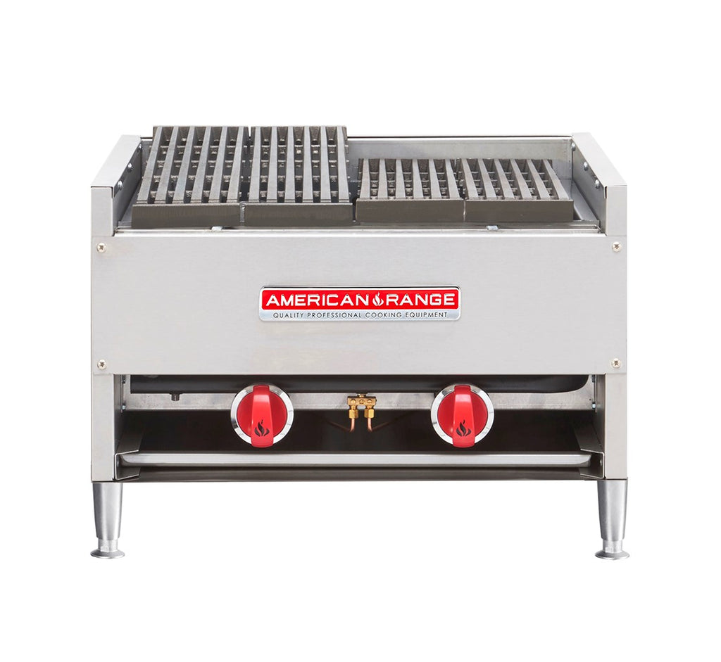 American Range AECB-24 24" Heavy Duty Lava-Rock Charbroiler, Countertop, Gas