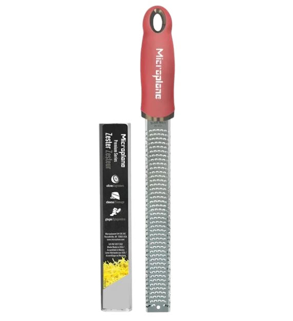 Microplane 46123 Premium Classic Citrus Zester and Grater, Lipstick Pink