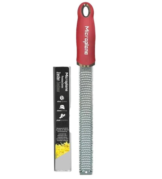 Microplane 46127 Premium Classic Citrus Zester and Grater, Pomegranate Red