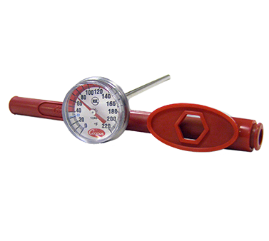 Cooper-Atkins 1246-02-1 Pocket Test Thermometer, 1" dial, magnified lens, from 0° to 220°F