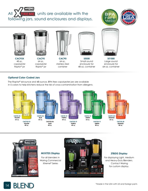 Waring CAC95 Catalog Page