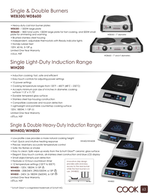 Waring WIH200 Catalog Page